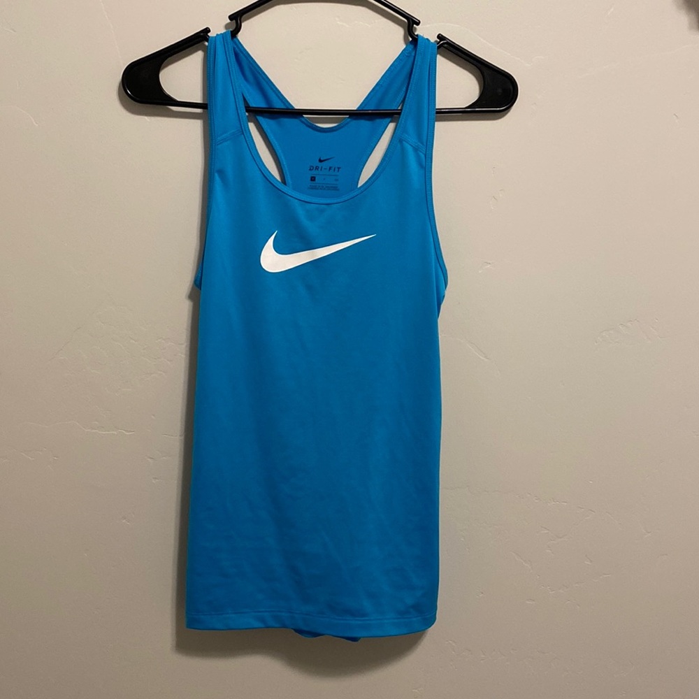 Baby blue drift Nike racerback sports tank top